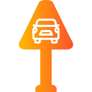 Araba park etme ikonu. Web tasarımı için basit taksi aracı vektör simgeleri çizimi