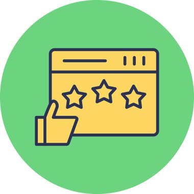 Modern simge, vektör illüstrasyonunu gözden geçir