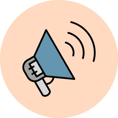 Megafon ikonu vektör illüstrasyonu