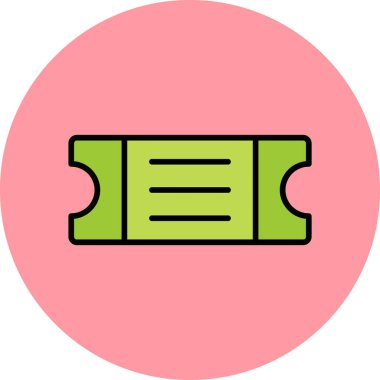 bilet ikonu vektör illüstrasyonu