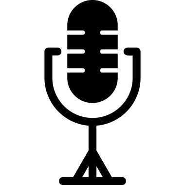 mikrofon simgesi vektör illüstrasyonu