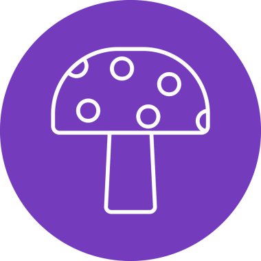 Mantar simgesinin vektör illüstrasyonu