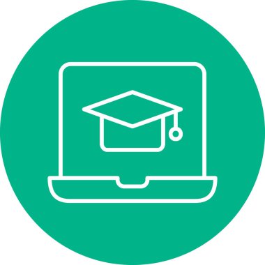 Mezuniyet şapkası ikonu. Eğitim sembolü. Üniversite okulu. düz tasarım biçimi.