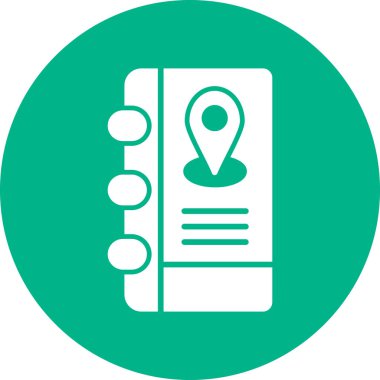 Adres defteri simgesi Vektör illüstrasyonu