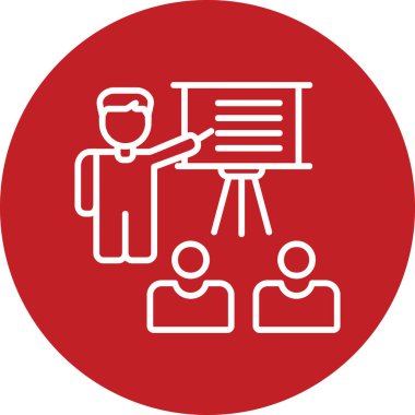 business Training, person at desk explaining strategy