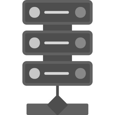 Sunucu. Web simgesi basit illüstrasyon