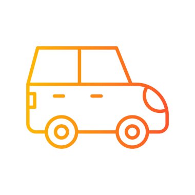 araç web simgesi basit illüstrasyon