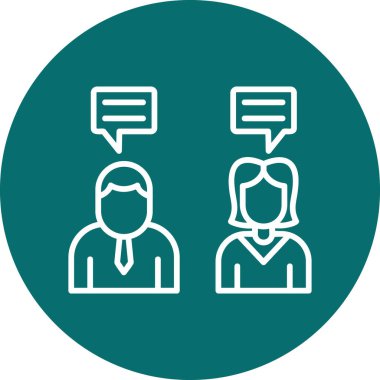 Mobil ve web siteleri için tartışma web simgesi.