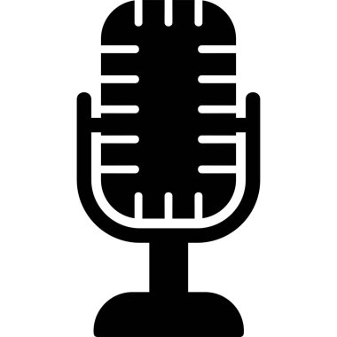mikrofon simgesi vektör illüstrasyonu