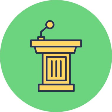 Modern ofis simgesinin vektör illüstrasyonu