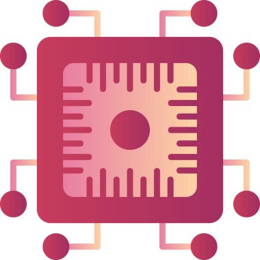 Teknoloji. Web simgesi basit illüstrasyon