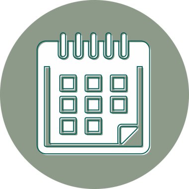 Takvim simgesi, vektör illüstrasyonu basit tasarım