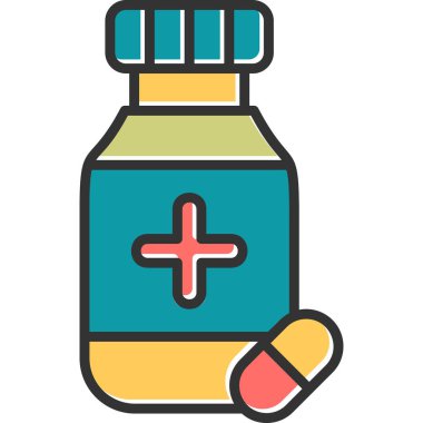 Sağlık hizmetleri web simgesi basit illüstrasyon