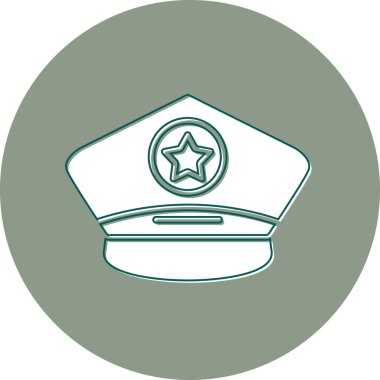 Police web icon. simple illustration