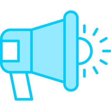 Megafon ikonu vektör illüstrasyonu