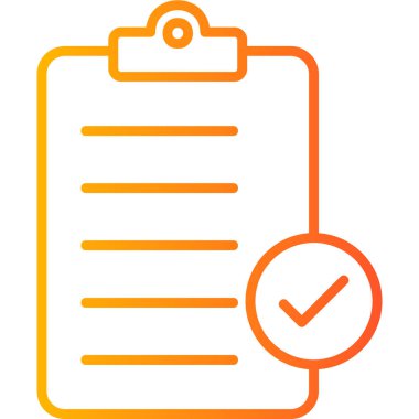 Kontrol listesi. Web simgesi basit illüstrasyon