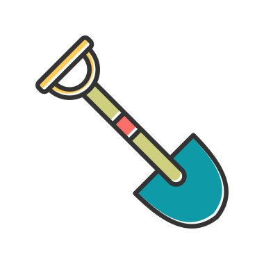 Kürek simgesinin vektör illüstrasyonu