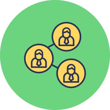 Abstract vector illustration of team work