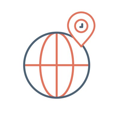 Globe Location navigation pin. web icon simple illustration