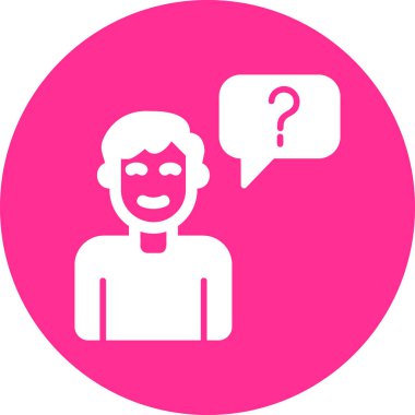 Soru işareti simgesi olan adam 