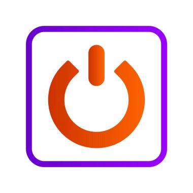 Güç Düğmesi simgesi, vektör illüstrasyonu