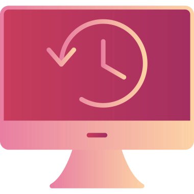 Bilgisayar Tarihi. Web simgesi basit illüstrasyon