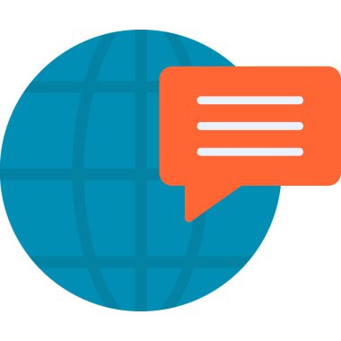 Konuş. Web simgesi basit illüstrasyon