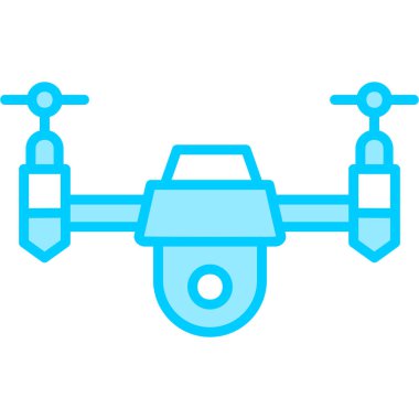 Drone simgesi, vektör illüstrasyonu basit tasarım