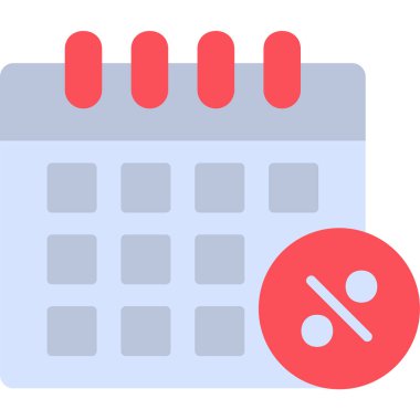 Takvim simgesi, vektör illüstrasyonu basit tasarım