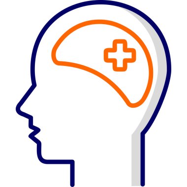 Klinik psikoloji modern simge, vektör illüstrasyonu