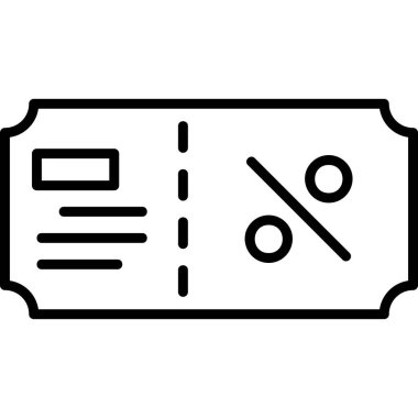 Bilet. Web simgesi basit illüstrasyon