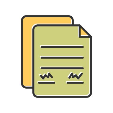 Belge simgesinin vektör illüstrasyonu