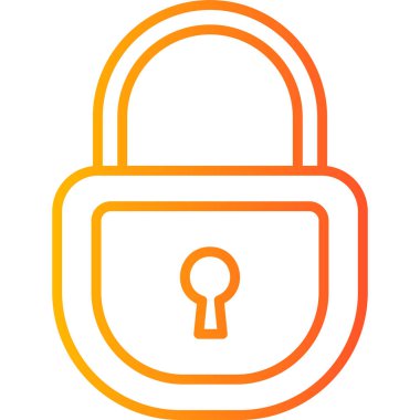 Asma kilit simgesinin vektör illüstrasyonu