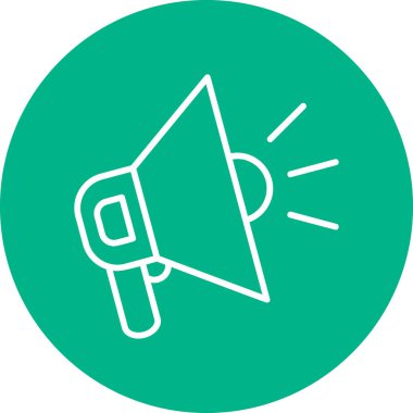 Megafon ikonu vektör illüstrasyonu