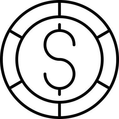 Dolar. Web simgesi basit illüstrasyon