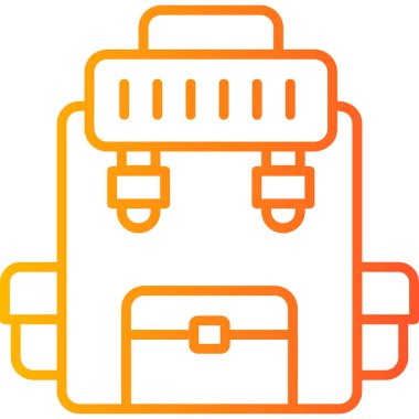 Sırt çantası. Web simgesi vektör illüstrasyonu