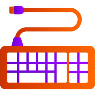 Klavye. Web simgesi basit illüstrasyon 