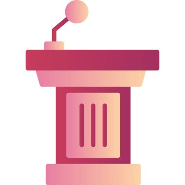 Bir podyum simgesinin vektör illüstrasyonu