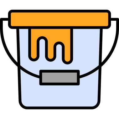 boya kovası simge vektör çizim