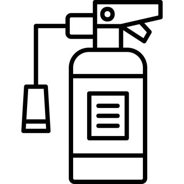 Yangın söndürücü, ağ basit simge illüstrasyonu