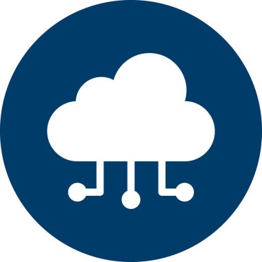 vector cloud technology icon illustration