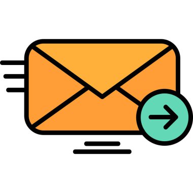 E-posta. Web simgesi basit illüstrasyon 