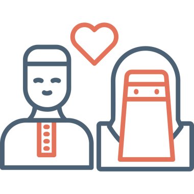 Düğün düz biçim simgesi tasarımı