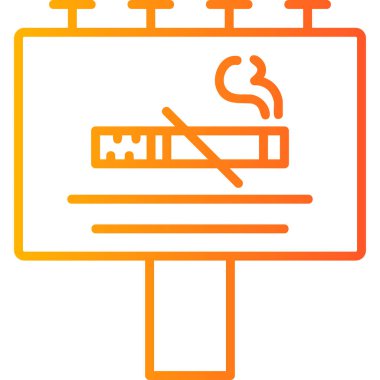 Sigara içmek yok, sigara içmek yok. Web simgesi basit illüstrasyon