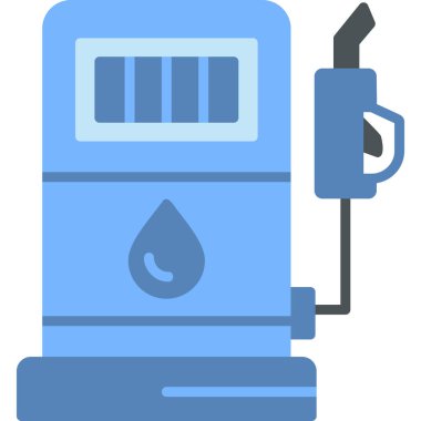 Yakıt istasyonu simgesi, vektör illüstrasyonu