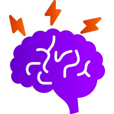 beyin ikonu vektör illüstrasyonu