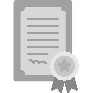 Sertifika. Web simgesi basit tasarım 