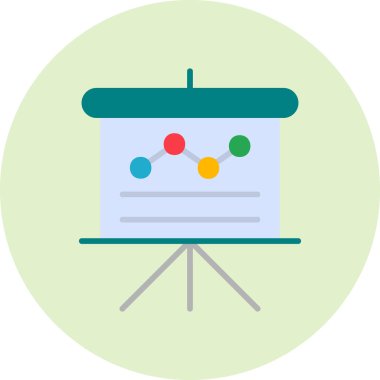 Sunum. Web simgesi basit illüstrasyon