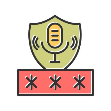 security system vector icon, Voice Access Security