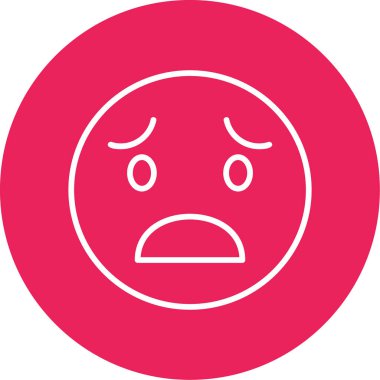 Üzücü modern simge, vektör illüstrasyonu